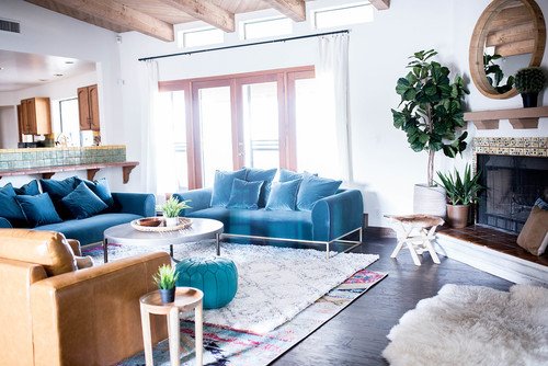 Layered Colorful Rugs